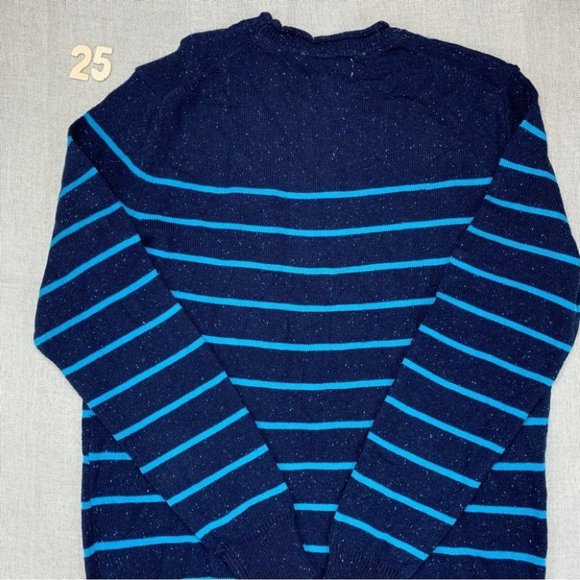 Club Room Mens Gregor Striped Crew Neck Classic Fit Pullover Sweater Blue S - Picture 8 of 10